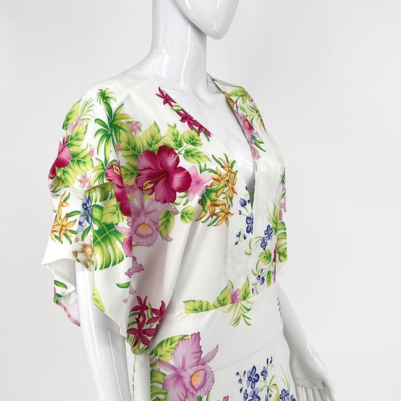 Dodo Bar Or Beverly Floral Maxi Dress White Size 8 (IT 44) - Picture 3 of 7